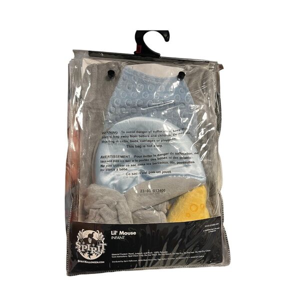 NEW Spirit Halloween Baby Costume Lil Mouse Size 0-6 Months - Picture 2 of 5